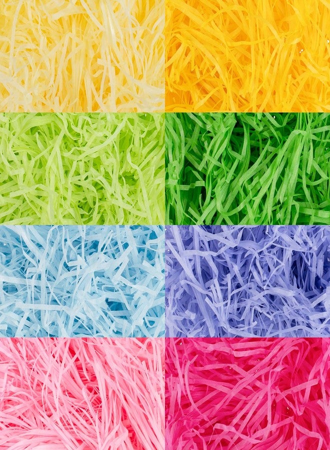 Whaline 11.3 oz Multicolor Easter Grass Raffia Paper Easter Basket Grass Craft Shredded Tissue Raffia Gift Filler for Baskets Egg Stuffers Spring Party Supplies Decorations (8 Colors) - Image 1